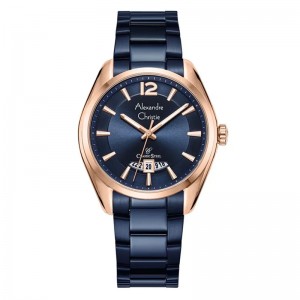 Alexandre Christie AC 8679 Rosegold Blue Man MDBURBU